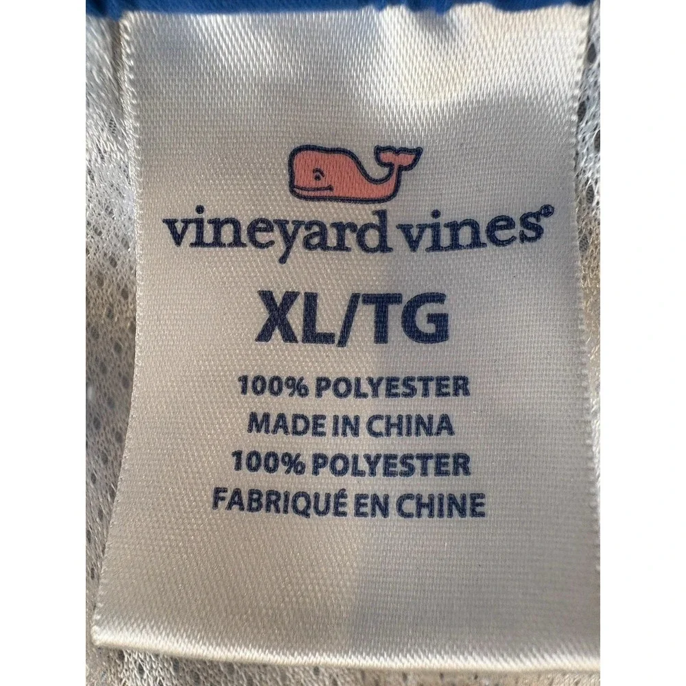 Vineyard Vines Men's Trunks Shorts Swim Size XL Chappy Fish Lined Elastic‎ Waist